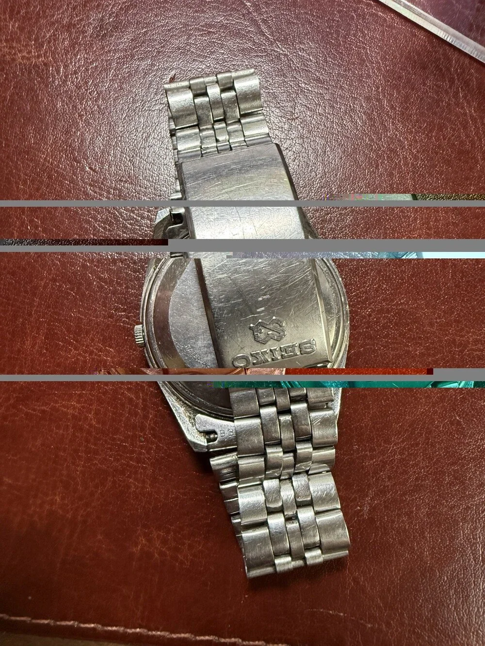 Vintage Seiko Quartz Day Date Men’s Watch Japan A336-8019 Parts Repair